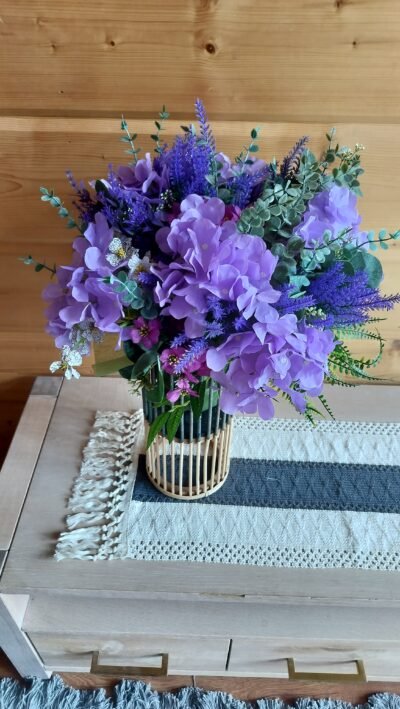 Silkkikukkakimppu 1, noin 40cm halkaisija - Image 2